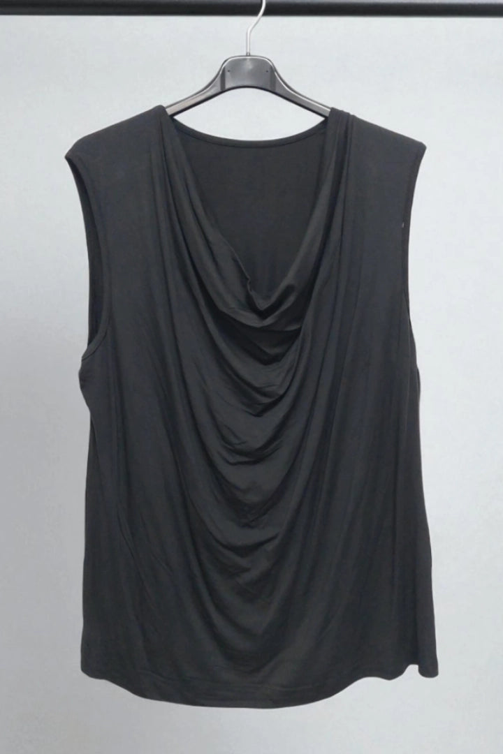 Cowl Neck Sleeveless Basic Vest Top