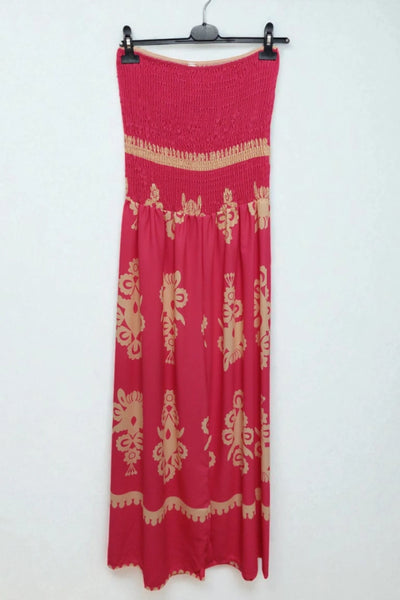 Paisley Printed Shirred Elasticated Jumpsuit