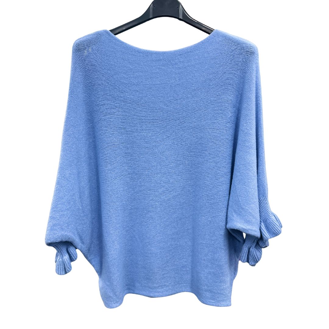 Italian Soft Knit 3/4 Frill Sleeve Jumper Top