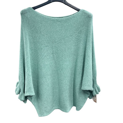 Italian Soft Knit 3/4 Frill Sleeve Jumper Top