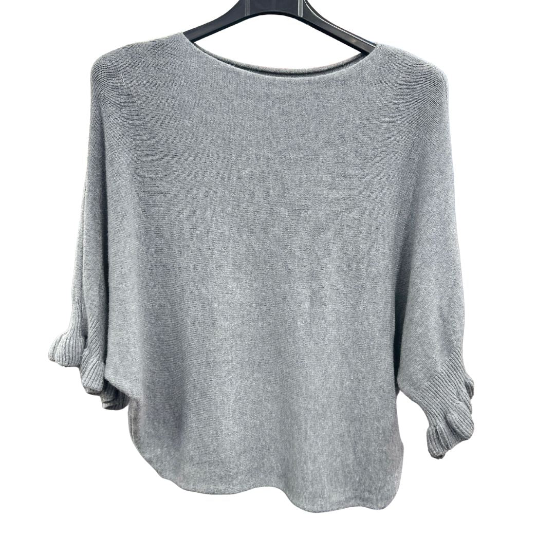 Italian Soft Knit 3/4 Frill Sleeve Jumper Top