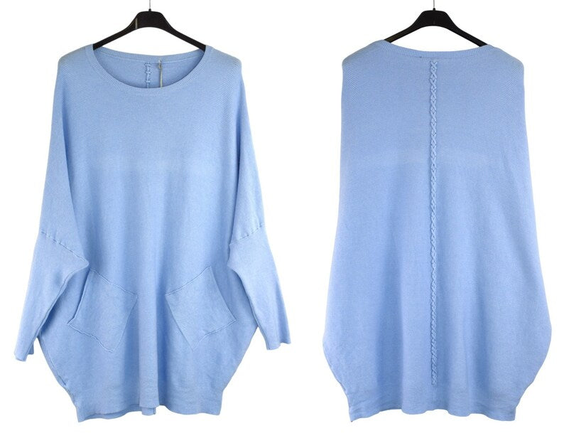 Italian Lace Back Batwing Jumper