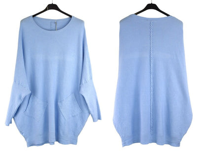 Italian Lace Back Batwing Jumper