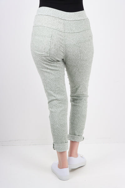 Italian Marble Printed Pockets Trousers