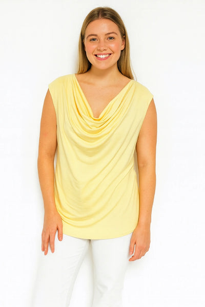 Cowl Neck Sleeveless Basic Vest Top