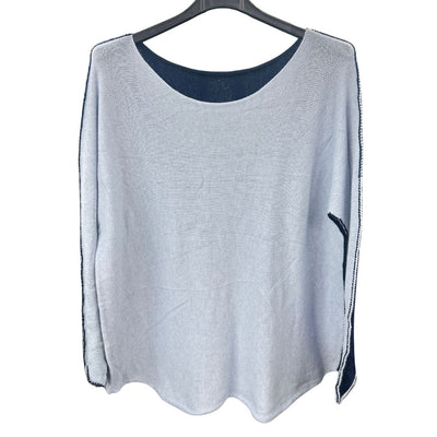 Italian Soft Knit Contrast Colour Round Neck Jumper Top
