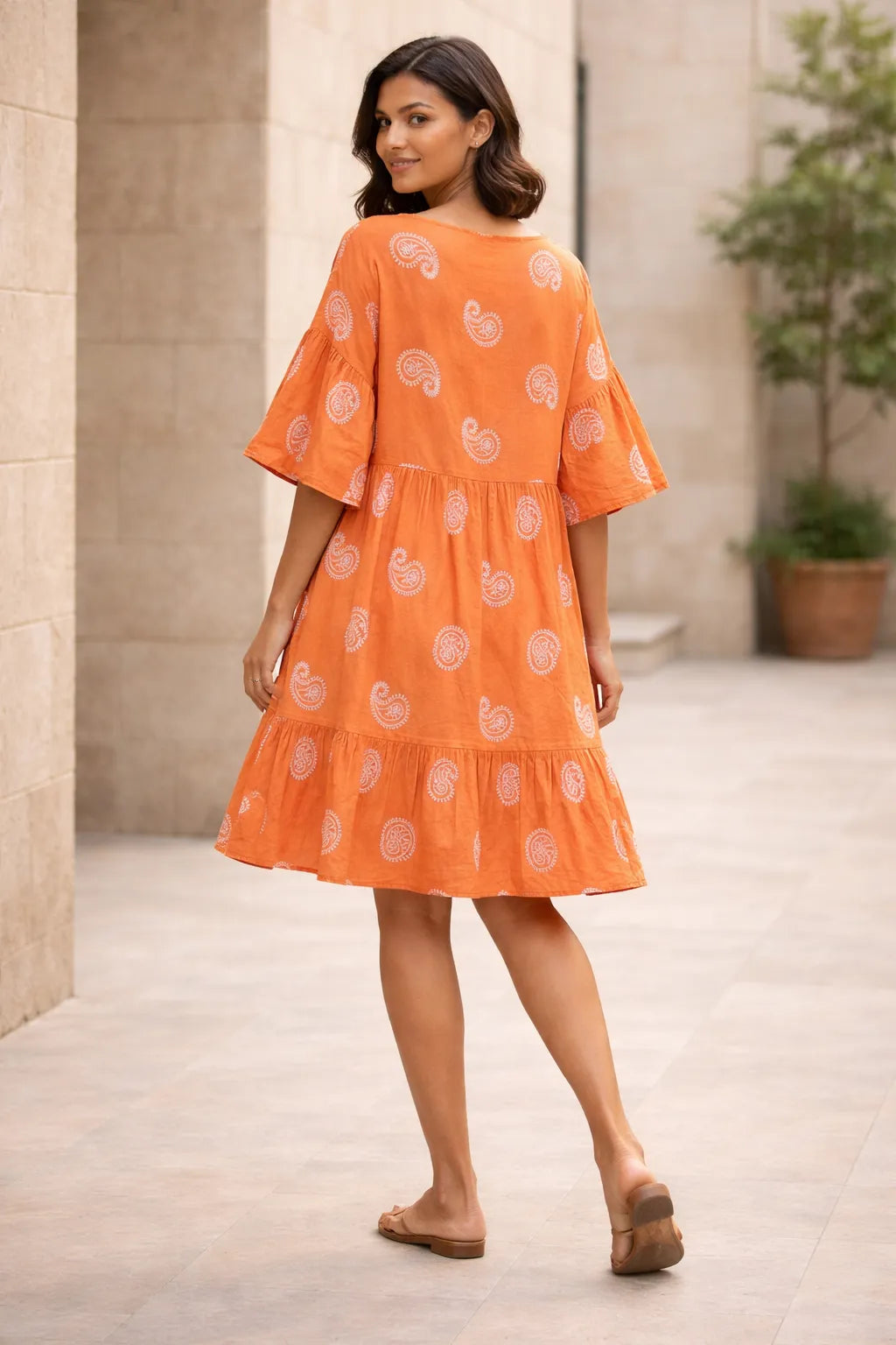 cotton smock dress Cotton Linen Smock Dress main image 0