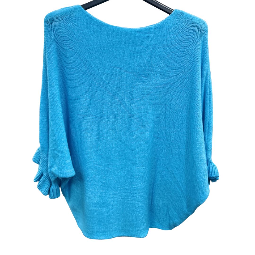 Italian Soft Knit 3/4 Frill Sleeve Jumper Top
