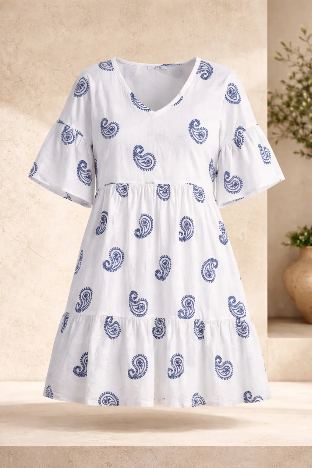 Italian Paisley Cotton Smock Dress UK 8–20| MissBold Wholesale