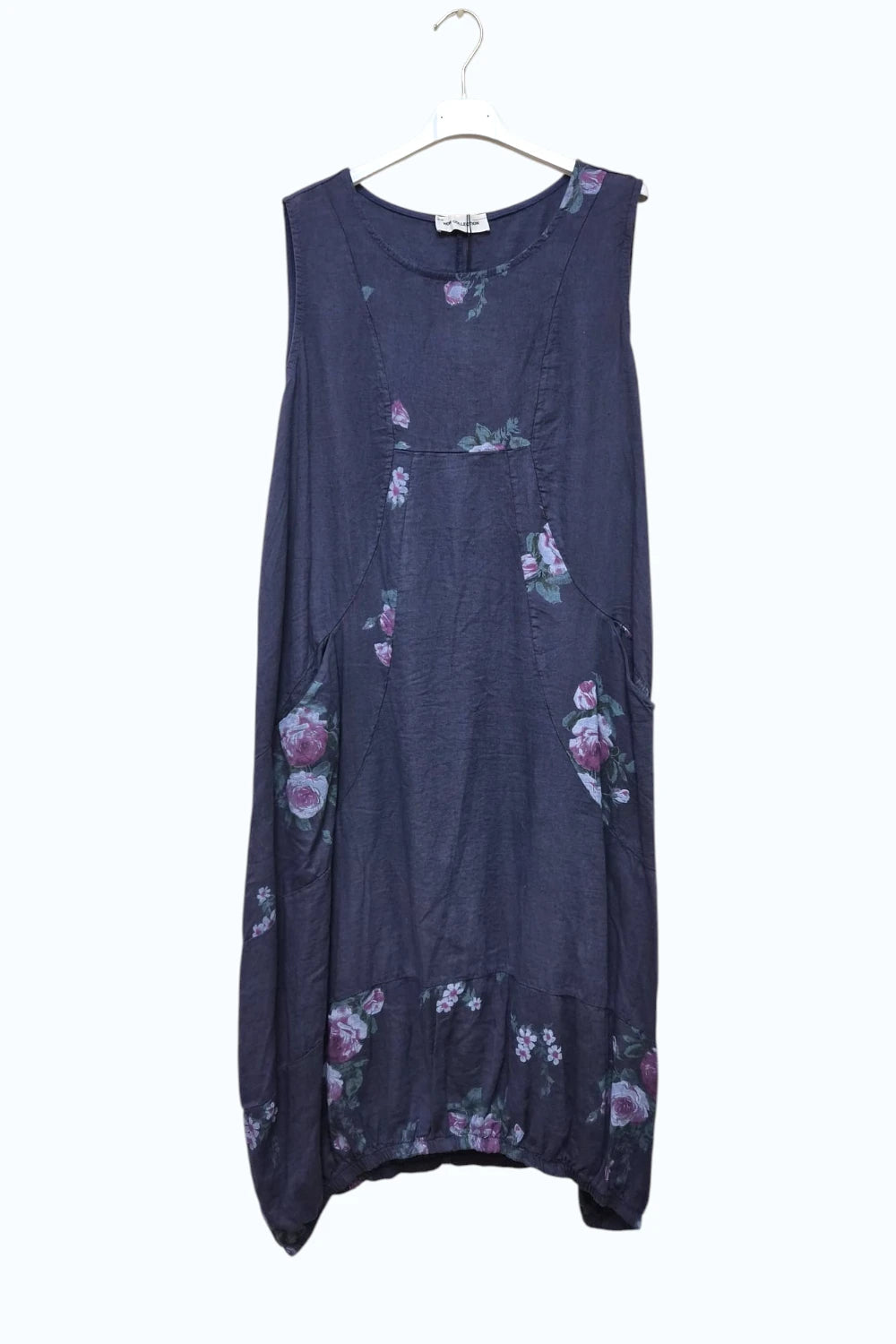 Italian Linen Viscose Floral Bubble Dress