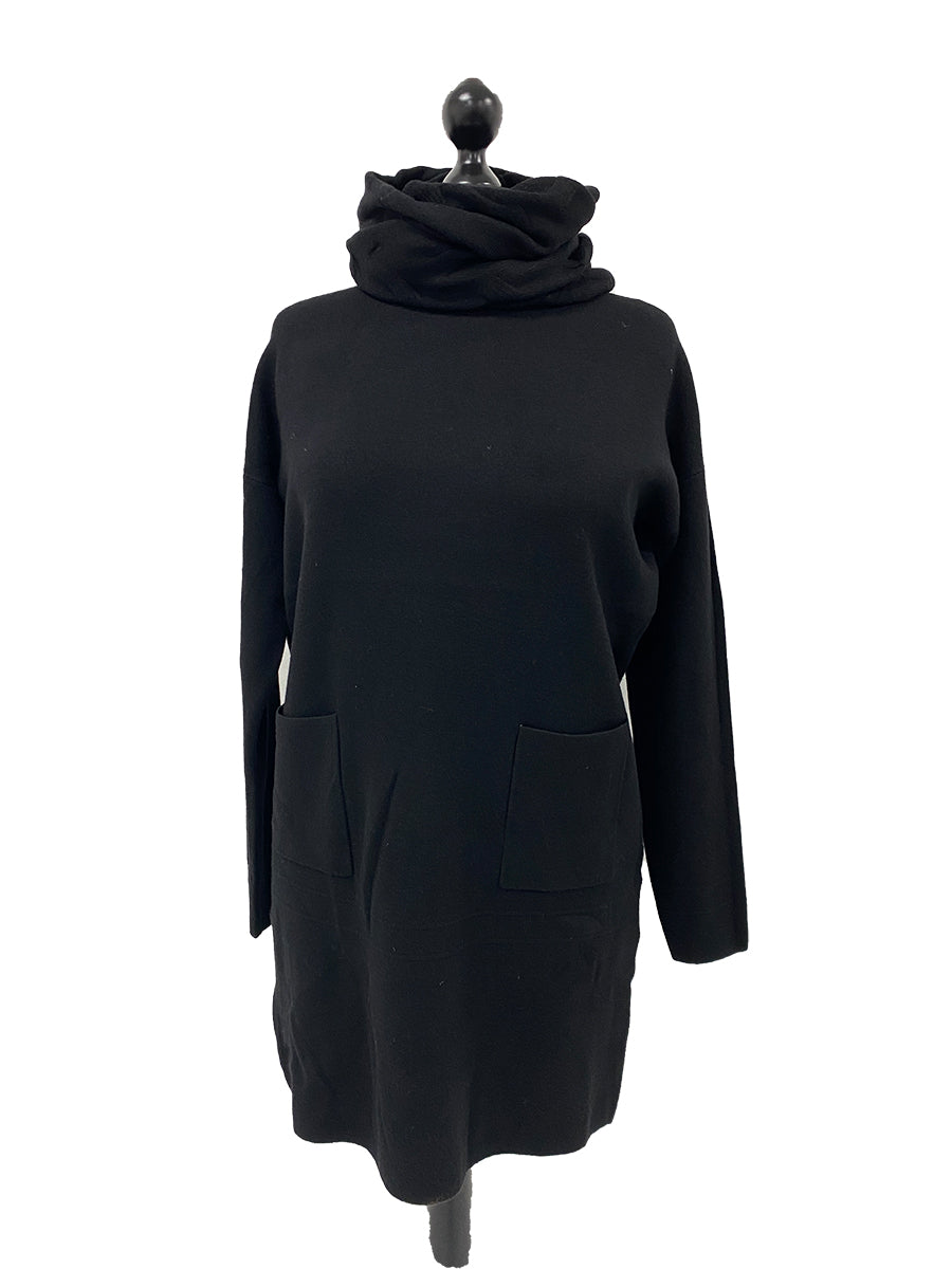 Italian 2 Pocket Jumper Top With Detachable Snood | Miss Bold