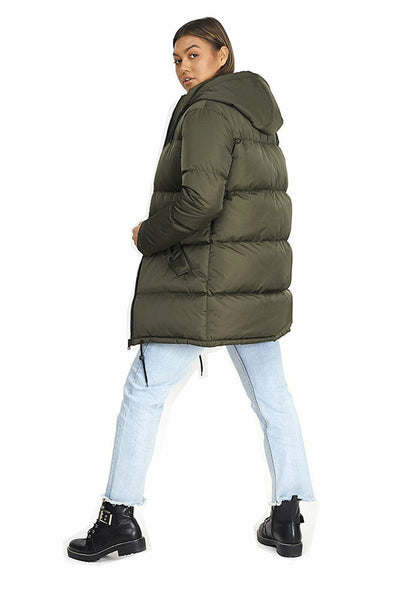 Oversized Hooded Padded Puffer Jacket | Miss Bold
