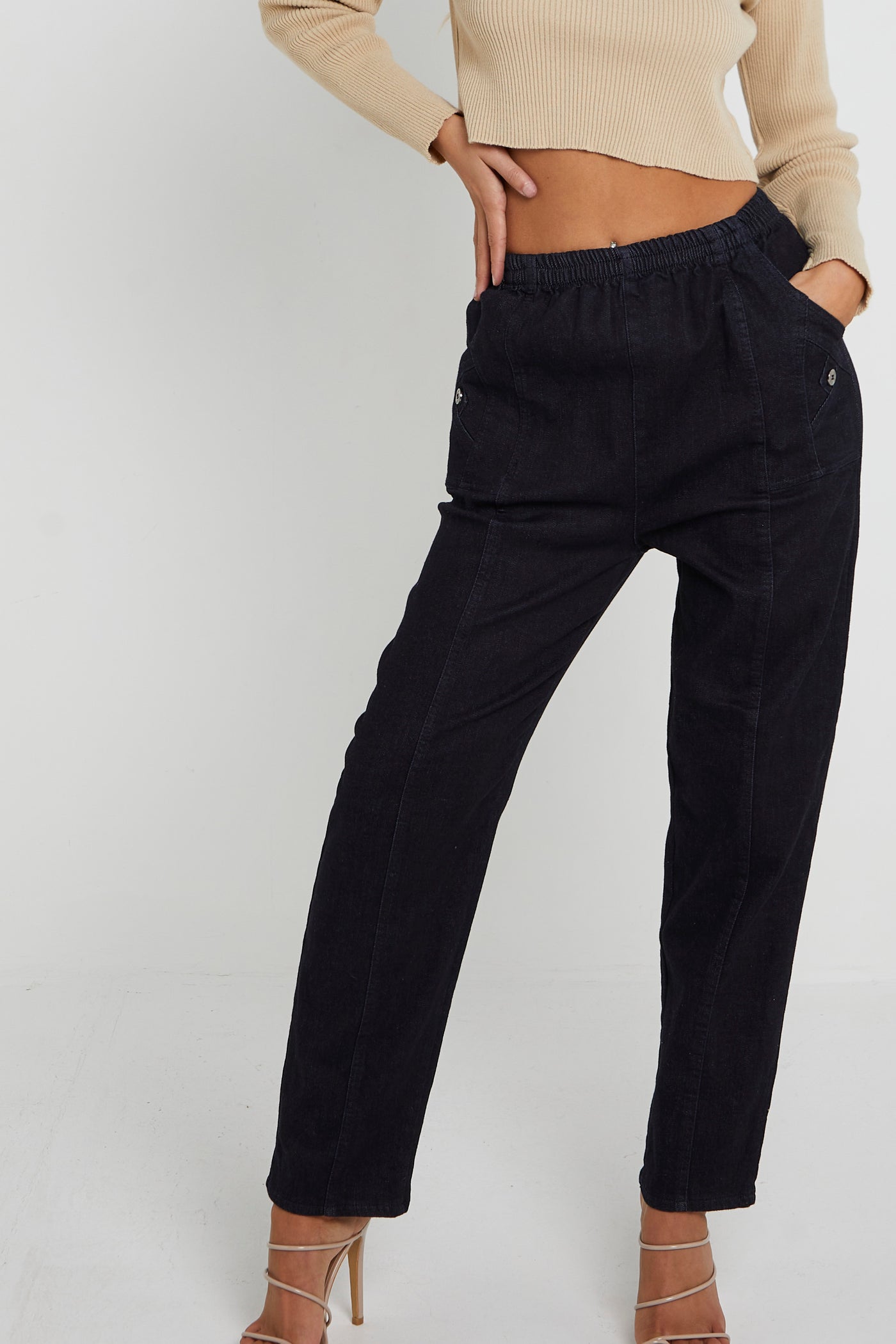 Magic Stretch Denim Jeans Trousers With Fleece Inside