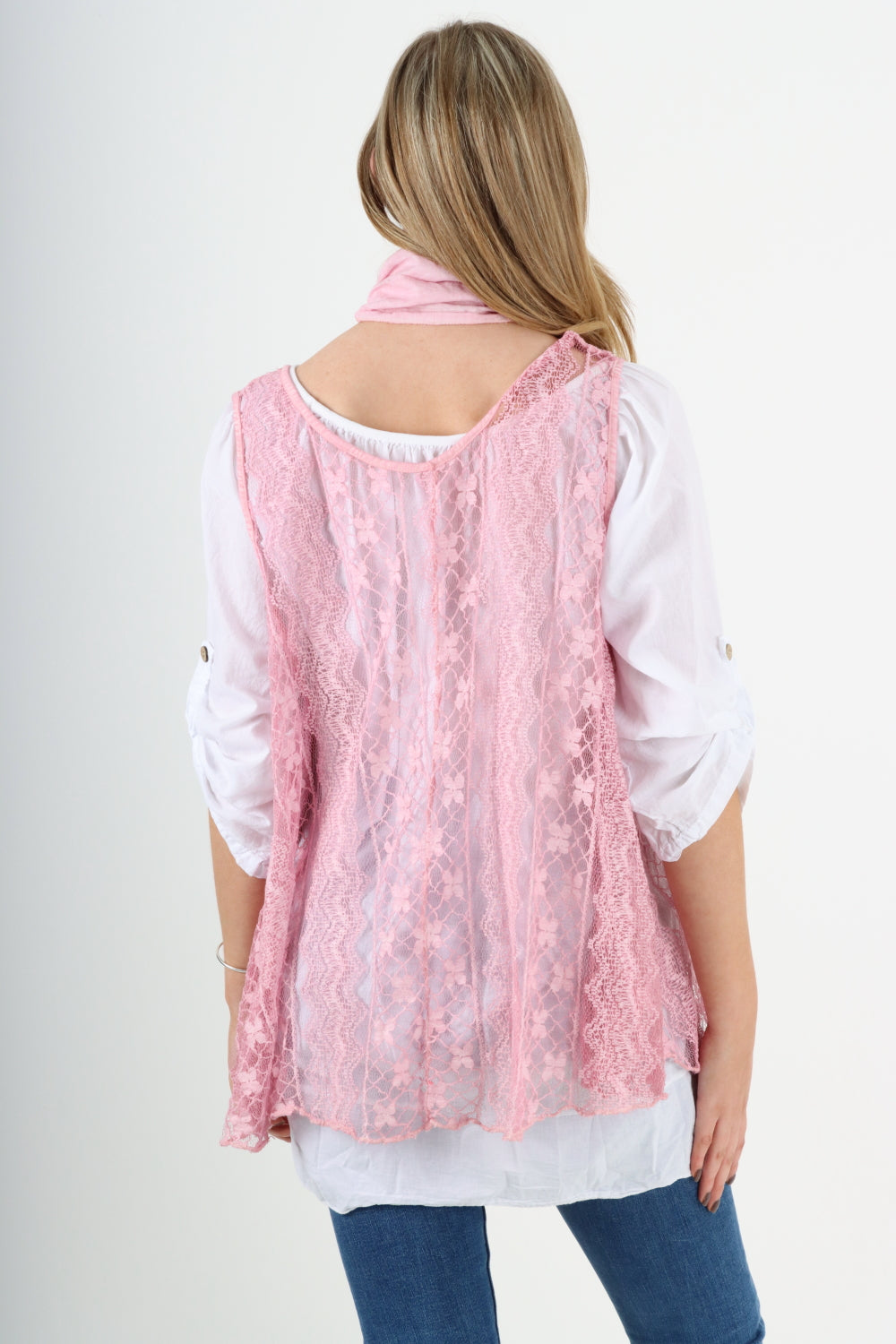 Italian Double Layer Cotton Scarf Top