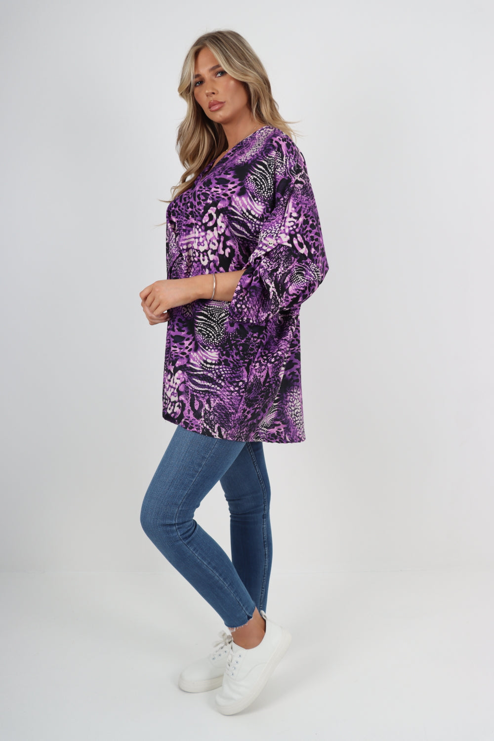 Italian Oversized Twisted Front Baggy Top