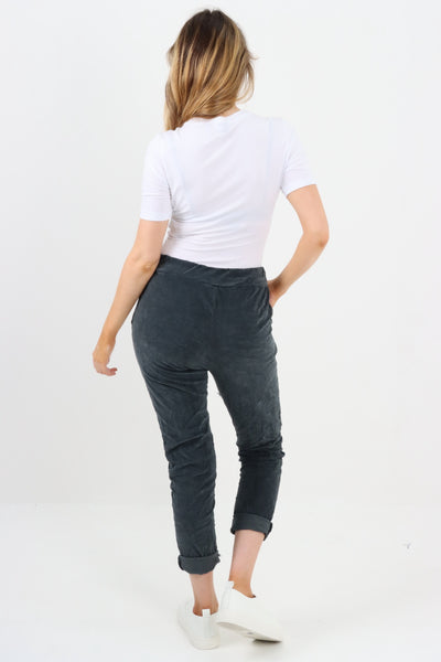 Made In Italy Corduroy Plain Trousers