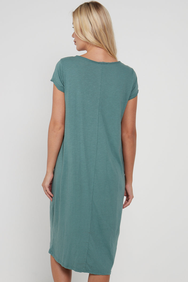 Made In Italy Lagenlook Jersey Cotton Tunic Dress | Miss Bold