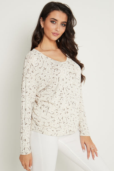 Italian Lagenlook Printed Soft Knitted Top