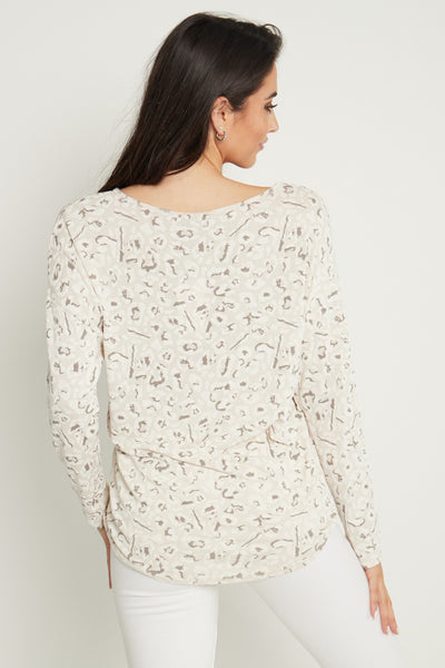 Italian Lagenlook Printed Soft Knitted Top