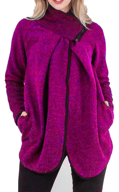 Made In Italy Wool Mix Cocoon Lagenlook Coatigan Jacket | Miss Bold